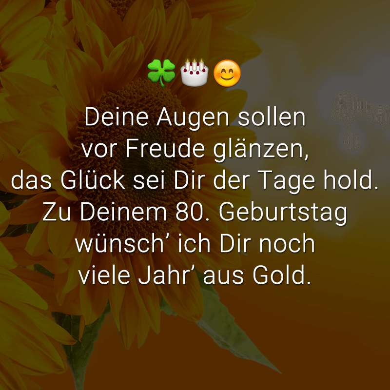 ᐅ Glückwünsche zum 80. Geburtstag Beliebt, lustig &amp; kreativ