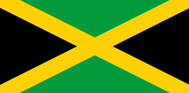 Grün-Gelb-Schwarz ziert die Flagge welches tropischen Landes?