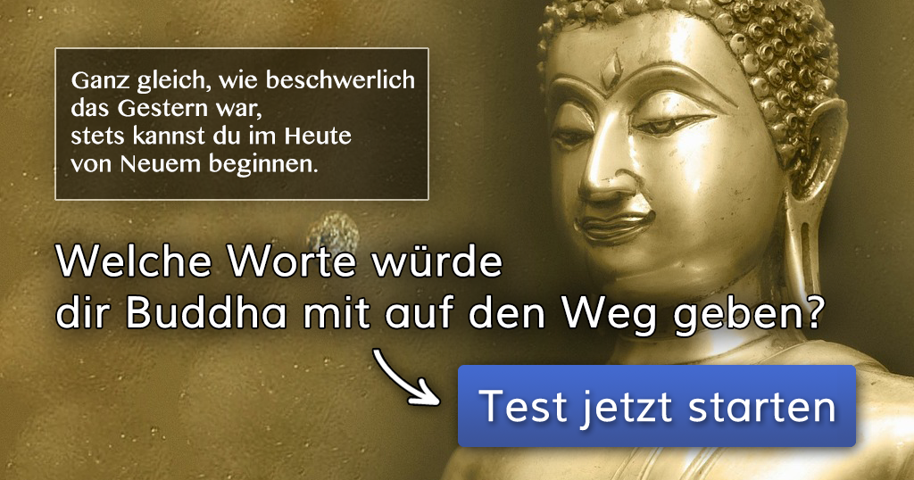 Welche Worte würde dir Buddha mit auf den Weg geben?