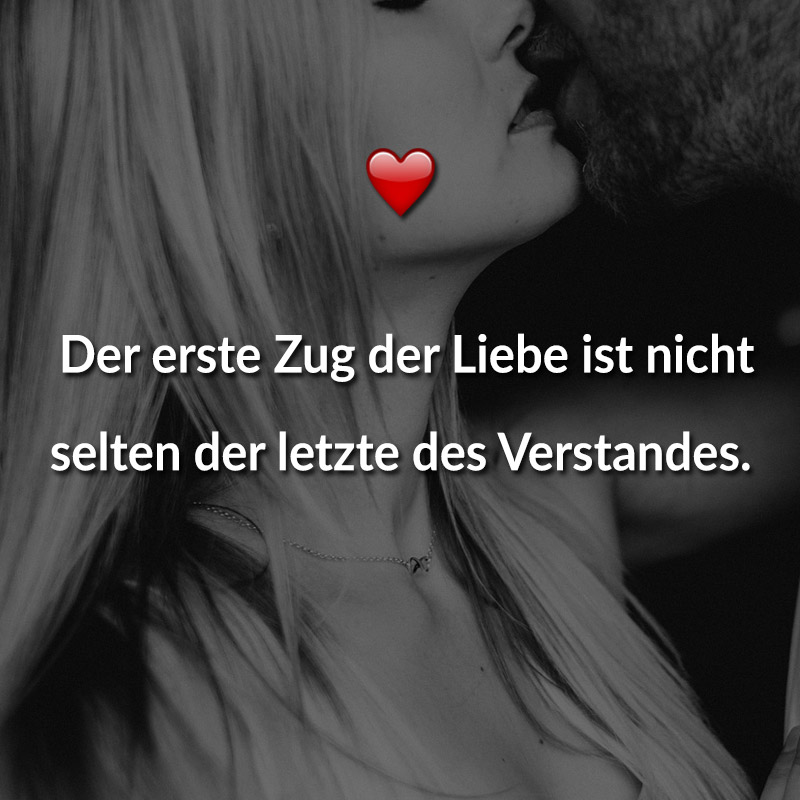 Der erste Zug der Liebe ist nicht selten der letzte des Verstandes.