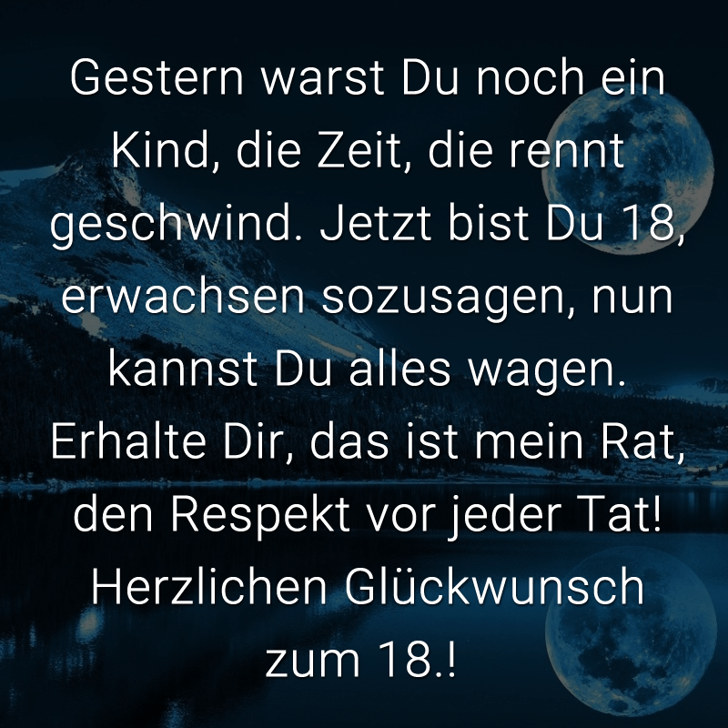 ᐅ Glückwünsche Zum 18 Geburtstag Beliebt Lustig Kreativ