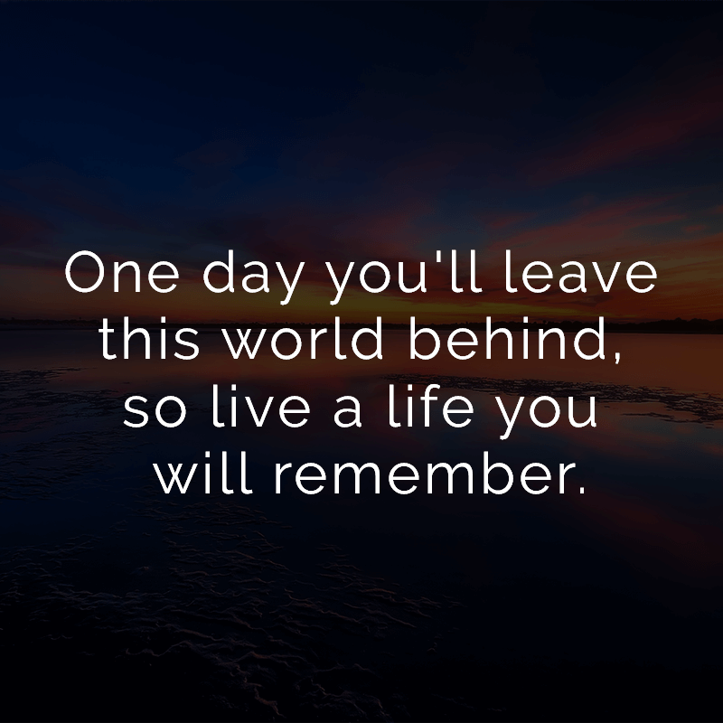 Leave this world behind