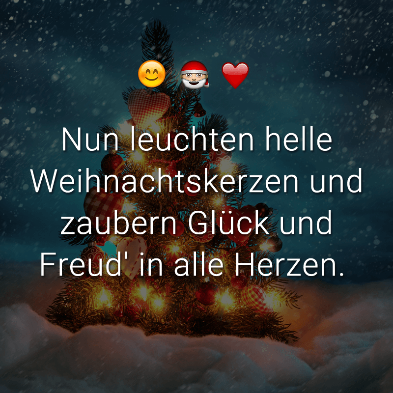 ᐅ Nun leuchten helle Weihnachtskerzen und zaubern Glück und Freud' in