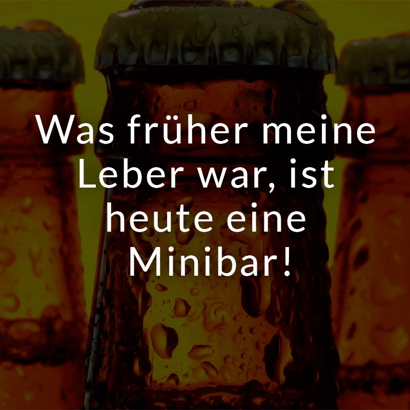 Was früher meine Leber war, ist heute eine Minibar!