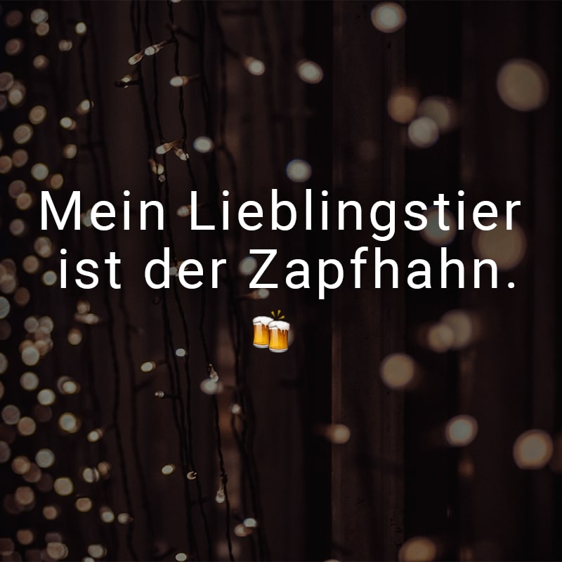 Mein Lieblingstier ist der Zapfhahn.