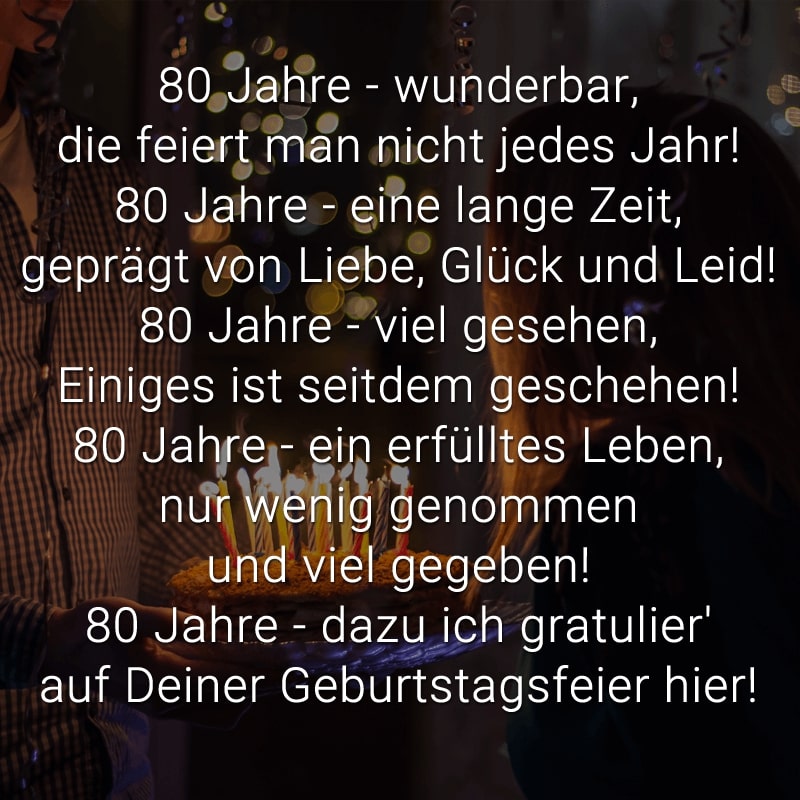 ᐅ Gluckwunsche Zum 80 Geburtstag Beliebt Lustig Kreativ