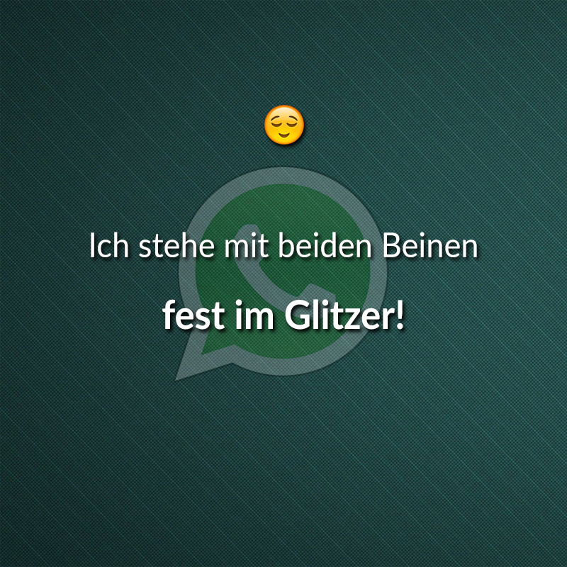 Ich stehe mit beiden Beinen fest im Glitzer!