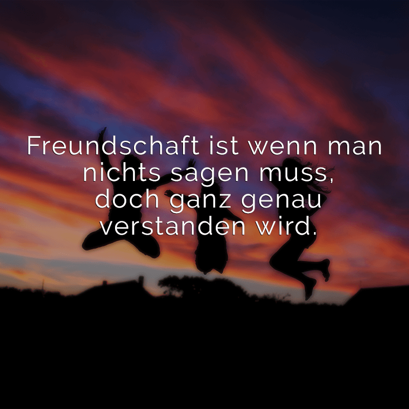 ᐅ Freundschaft ist wenn man nichts sagen muss, doch ganz genau