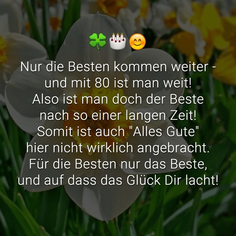 ᐅ Gluckwunsche Zum 80 Geburtstag Beliebt Lustig Kreativ