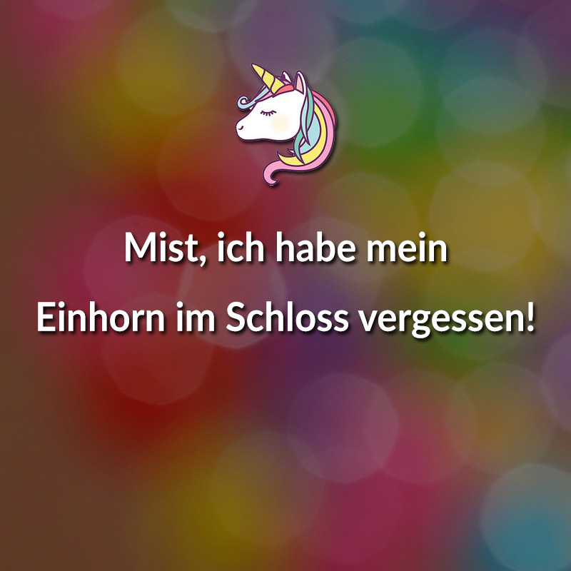 Mist, ich habe mein Einhorn im Schloss vergessen!