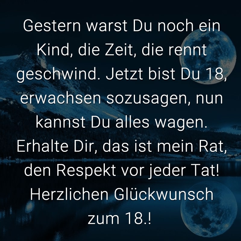 Glückwünsche zum 18. Geburtstag – Die herzlichsten Glückwünsche