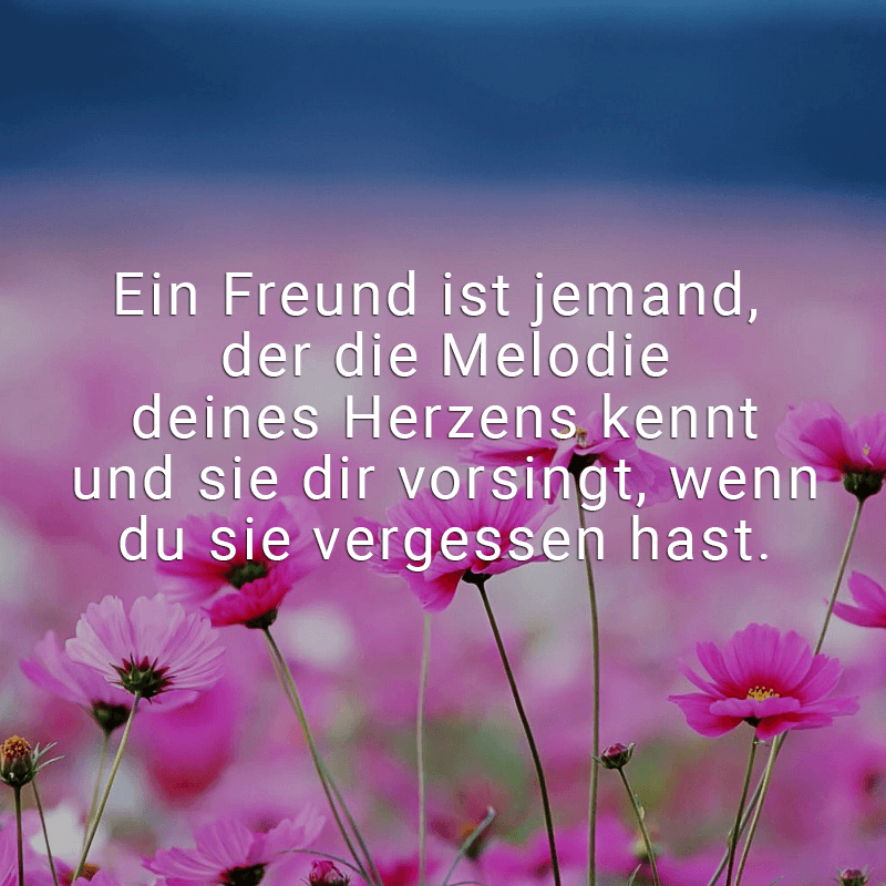 ᐅ Ein Freund ist jemand, der die Melodie deines Herzens kennt und sie