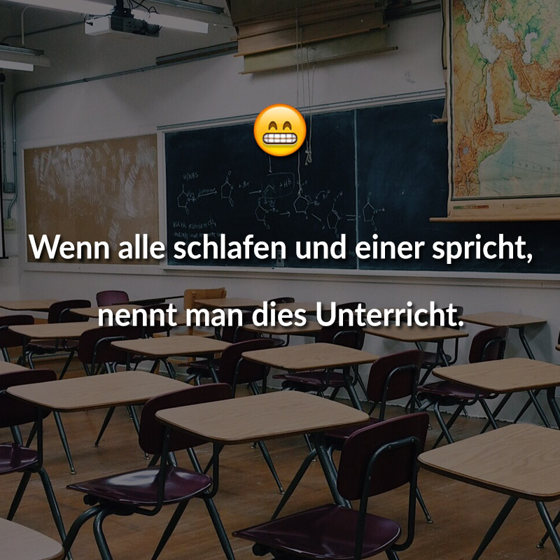 Wenn alle schlafen und einer spricht, nennt man dies Unterricht.